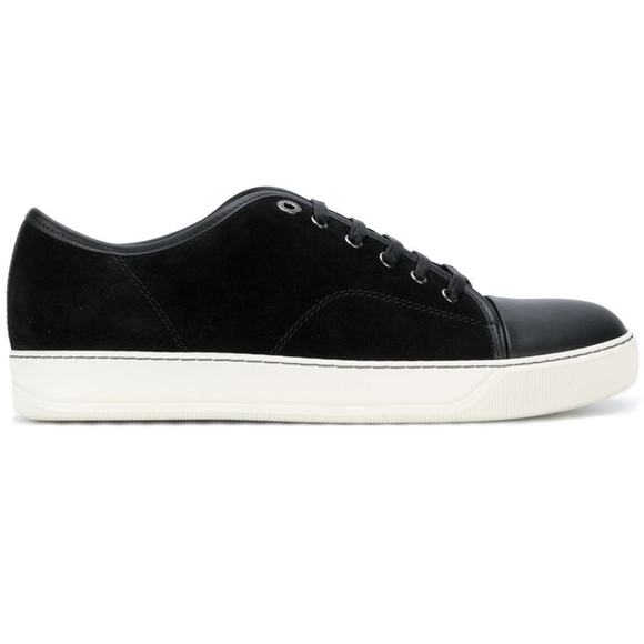 Lanvin Men's Sneakers, DBB1 Suede & Black Patent Leather - Picture 1 of 16